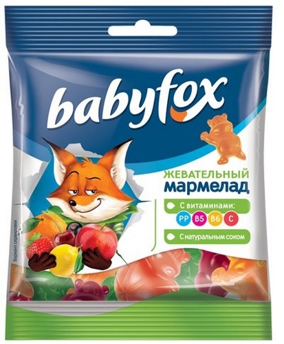  BabyFox мармелад жевательный 70 г.(КДВ)